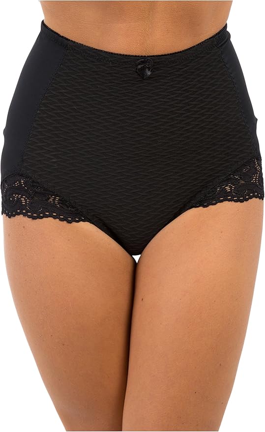 Womens/Ladies Underwear Light/Medium Control Brief With Elastane, Black