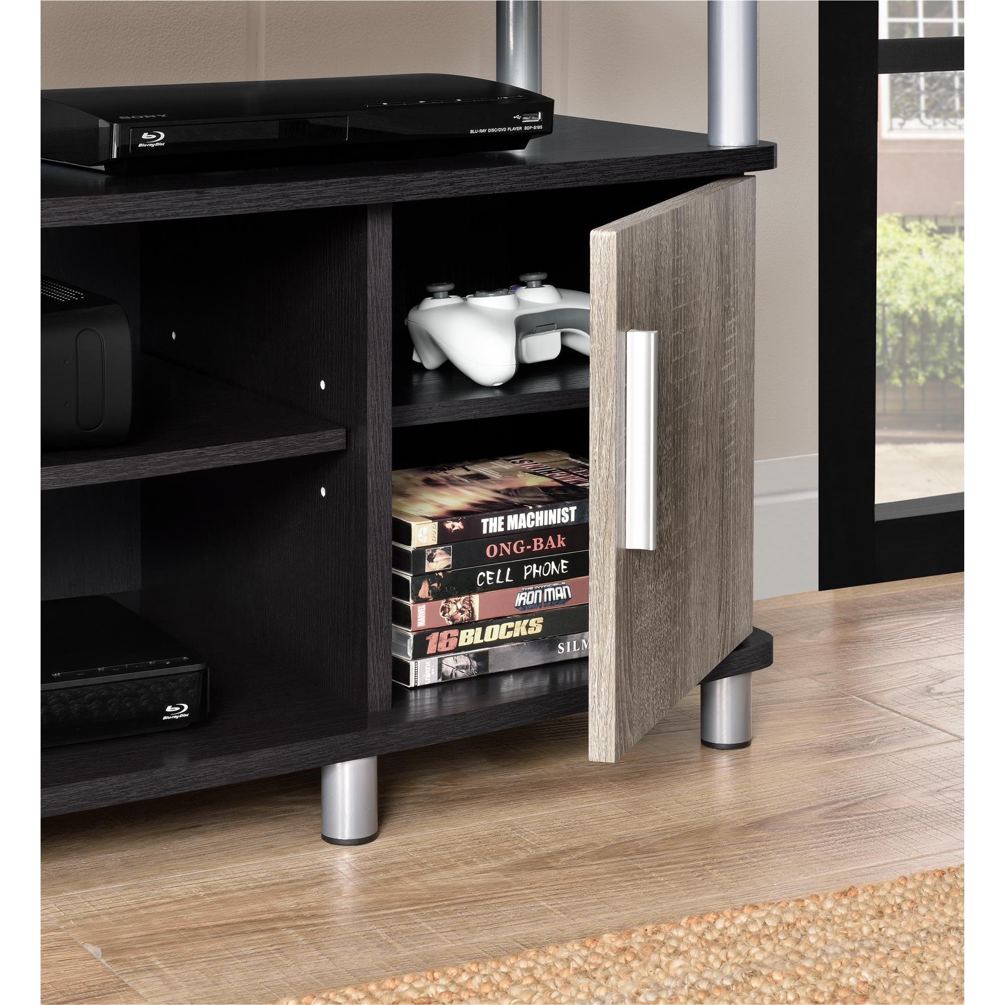 Ameriwood Home Carson TV Stand For TVs Up To 50", Espresso/Weathered