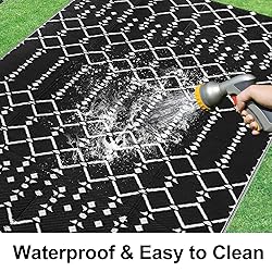 Smiry Outdoor Rug 6x9 ft, Waterproof Reversible
