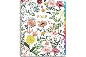 YOUTHAMAZING 2025 Planner – Weekly ＆ Monthly Planner 2025, Jan. 2025 – Dec. 2025, 8.5" x 11" with Colorful Tabs, Flexible Cover, Thick Paper, Twin-Wire Binding, Back Pocket, To-Do ＆ Notes