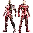 LonullyMege Ironman Action Figures Set 2-Pack 7 inch Mark Studios Legends Series Collectable Toys-Full Metal Painting with Lots of Accessories Suit-up Gift(MK45 & MK46)