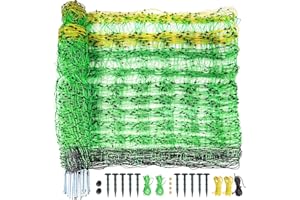 PPOLB Electric Fence Netting, 47.2" H x 164' L, Portable Movable Livestock Nets Mesh for Lambs, Dogs, Deer, Larger Animals Electric Fencing for Backyards, Homesteaders, Farms Ranches, and Gardens