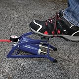 Sakura Twin Cylinder Foot Pump PG270 TWN 52 cm Hose Schrader Only Blue view 3