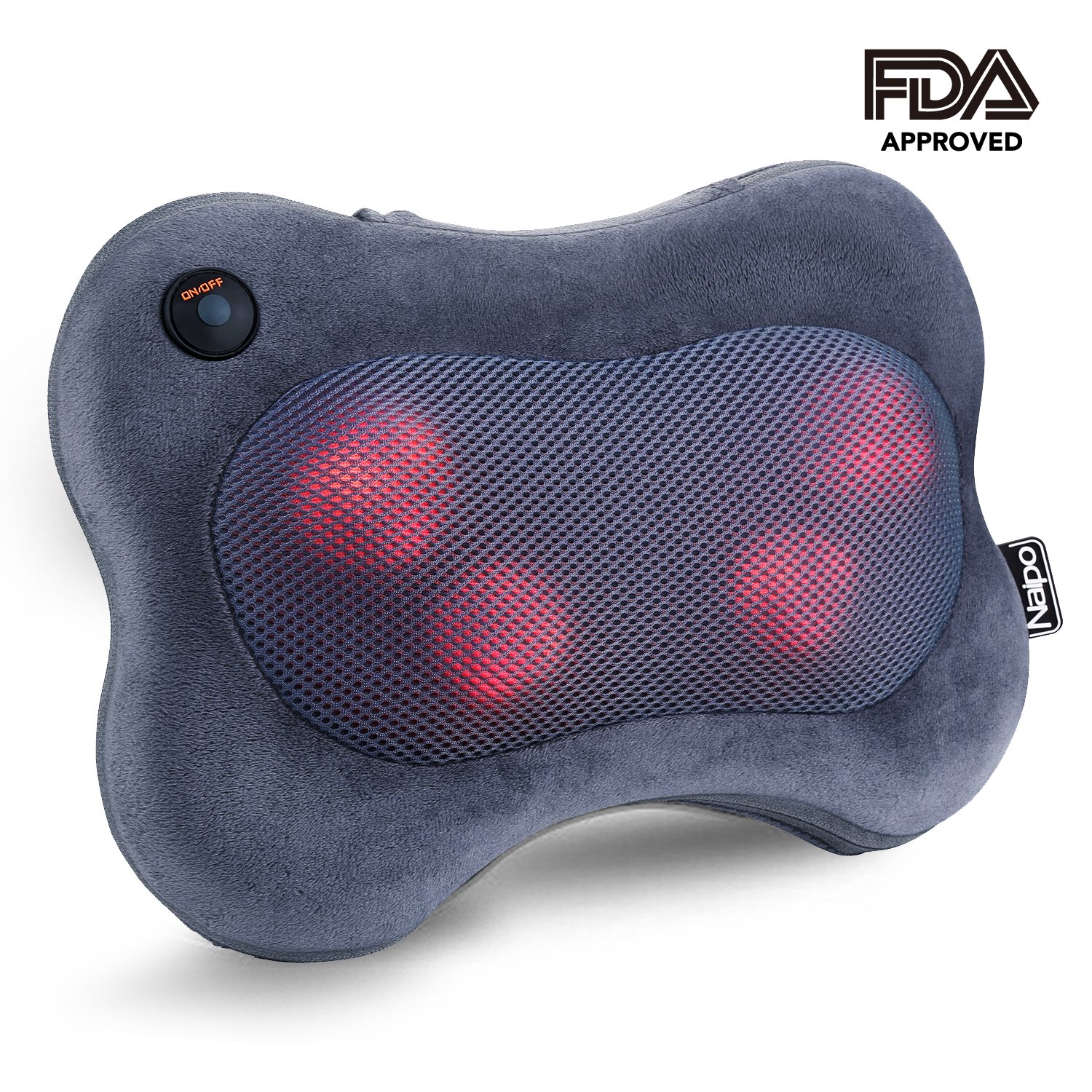 voir Modèle Naipo Shiatsu avec housse en velours sur Amazon
