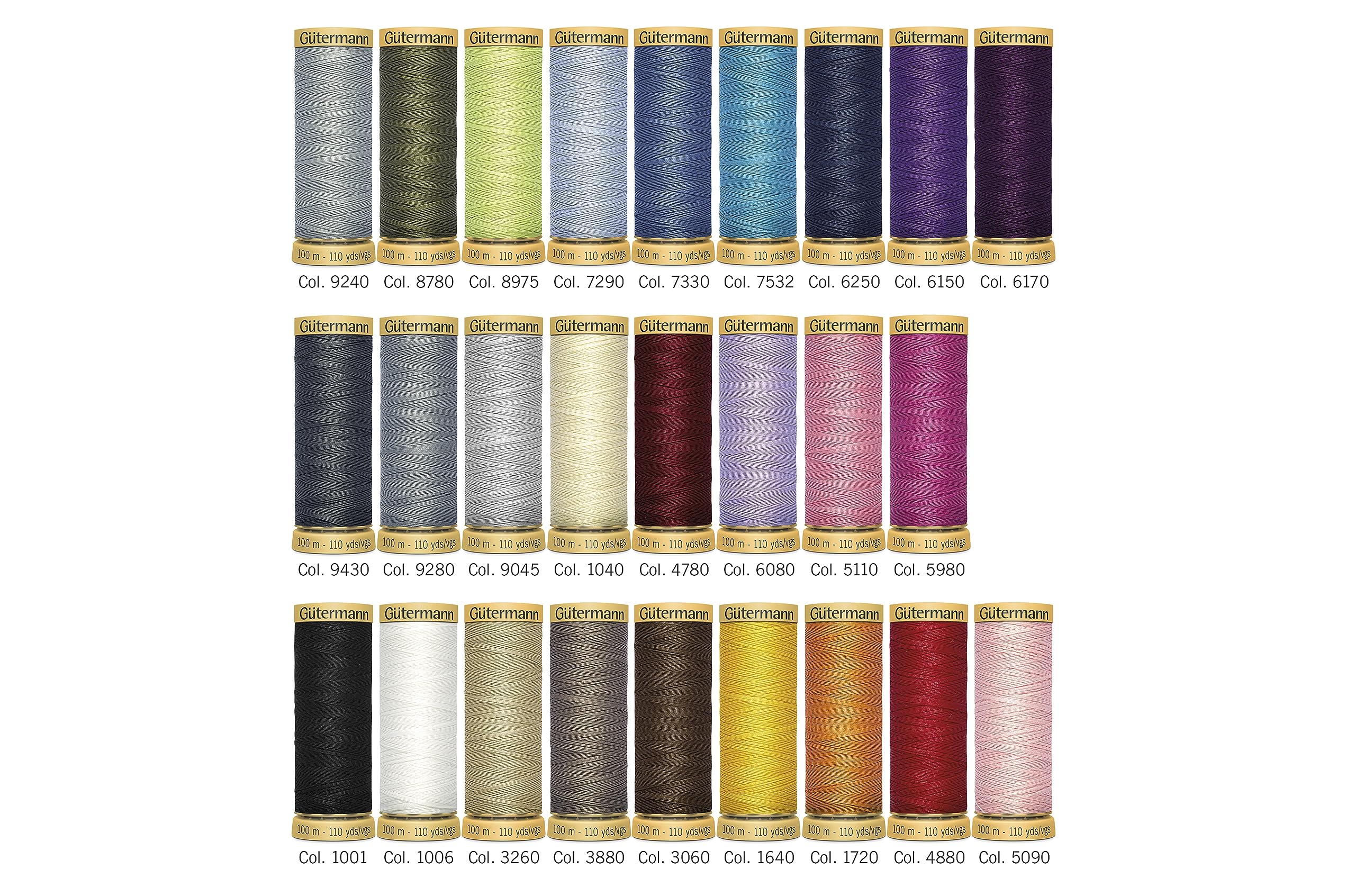 Gutermann Spool Box 26 Cotton Thread Set, Assorted Colors