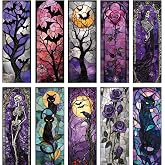 Celavoy Dark Romance Bookmark Gifts - 10pcs Gothic Stained Glass Bookmarks | Aesthetic Page Marks for Women Men Book Lovers M
