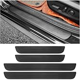 4PCS Car Door Sill Protector,Anti-Scratch Rubber Car Door Protector Edge Guards for Door Steps,Universal Waterproof Door Threshold Strips Exterior Accessories for Car Truck SUV (Black, Width 2.36")