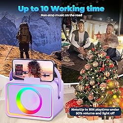 Karaoke Machine,Portable Bluetooth Speaker with 2