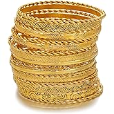 AYWFCBF Gold Bangles for Women, 12 Pcs Boho Stackable Bracelets Multi Layer Textured Chunky Bracelets Jewelry Set for Women