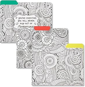 C.R. Gibson 9-Count Coloring File Folders, Explore (COCF-16887)