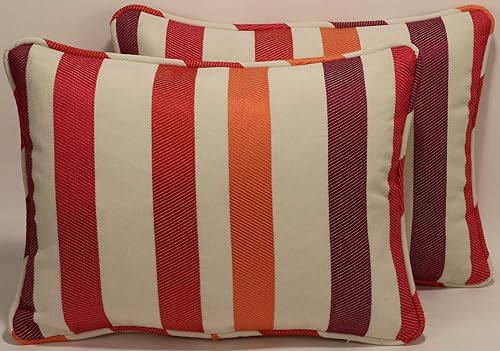 Amazon Com A Set Of 2 12 By 16 Gammel Rosario Pink Orange Red