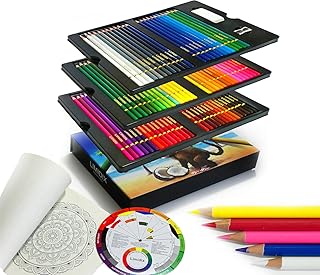 Limidix 80 Buntstifte Set für Künstler inkl. Malbuch & Farbmischkreis (perfekt für das Mischen und Schattieren)