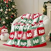 Snuggle Sac Christmas Throw Blanket Red Green Checkered Blanket 50x60 inches, Ultra Soft Cozy Throw Blanket for Couch, Sofa and Bed for Xmas
