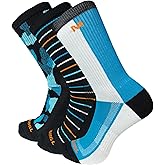 Merrell Weathered Stripes All Aro Socks, Blue Assorted, M/L, 3 Pair