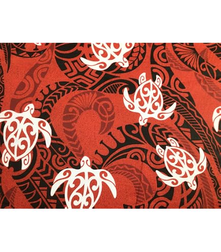Amazon.com: Navy/White Honu Tribal Hawaiian Print Fabric by The