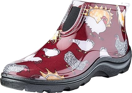 womens red boots size 10