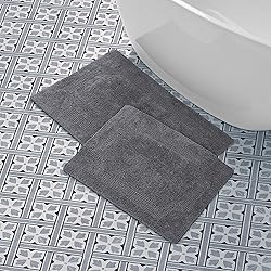 Laura Ashley Reversible Cotton 2-Piece Bath Mat