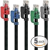 Mediabridge Cat6 Ethernet Patch Cable ( 5-Pack - 5 Feet ) - Soft Flex Tab - RJ45 Computer Networking Cord - Multi-Color - ( Part# 32-699-05X5M )