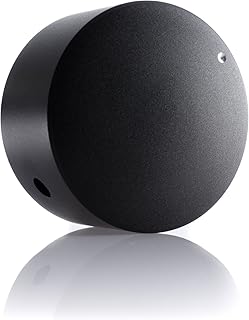 Hifi Lab Poti-Knopf Alu 40x22 Audio Drehknopf Aluminium massiv schwarz 6mm Potentiometer Knopf Alu-Knopf