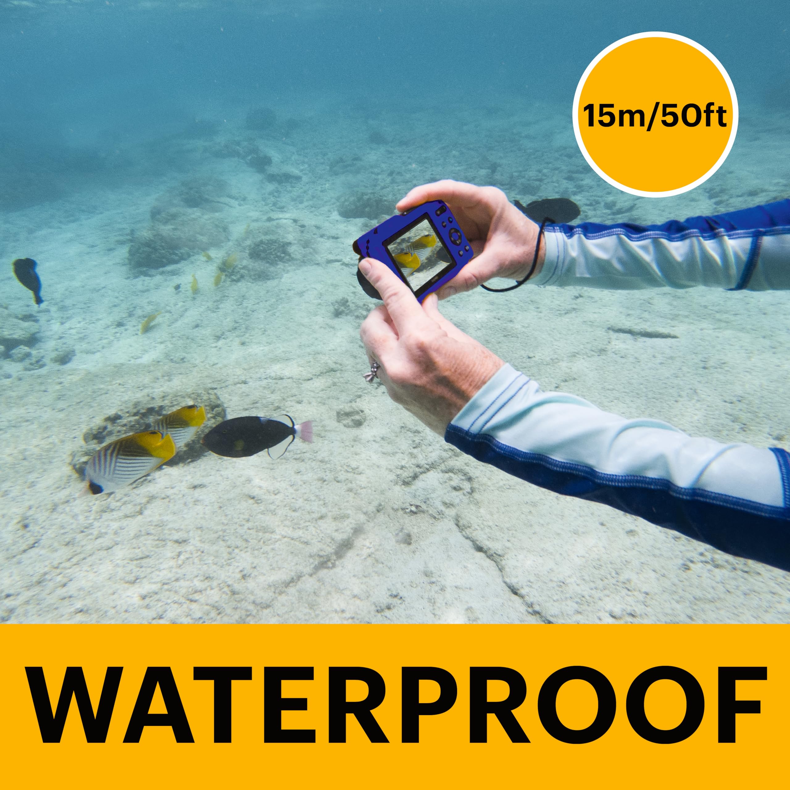 KODAK PIXPRO WPZ2 Rugged Waterproof Shockproof Dustproof WiFi Digital Camera 16MP 4X Optical Zoom 1080P Full HD Video Vlogging Camera 2.7