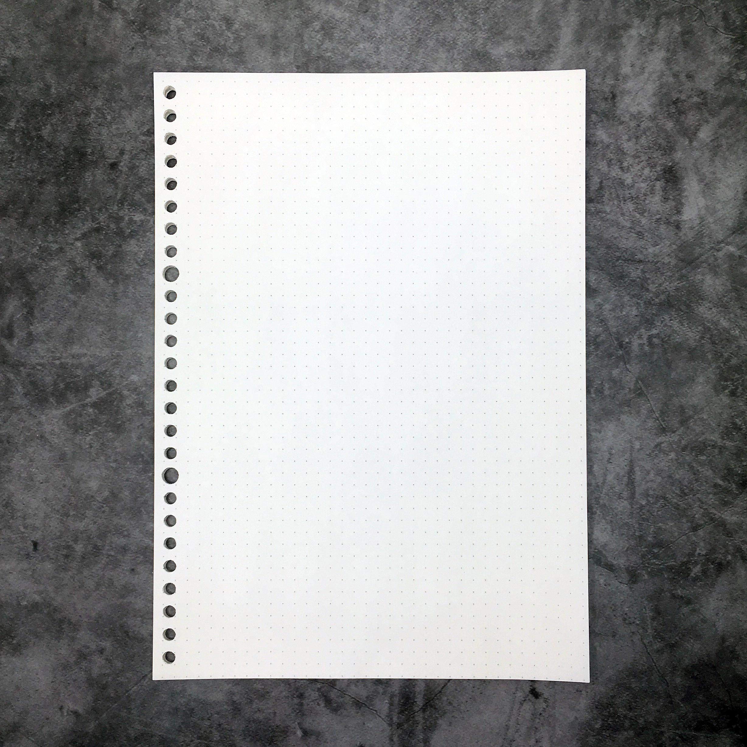 Zelten Refills/Loose Leaves for B5 Cover Ring Binder/Personal Organiser/Planner(B5 26 Holes, Dotted 2 Pack)