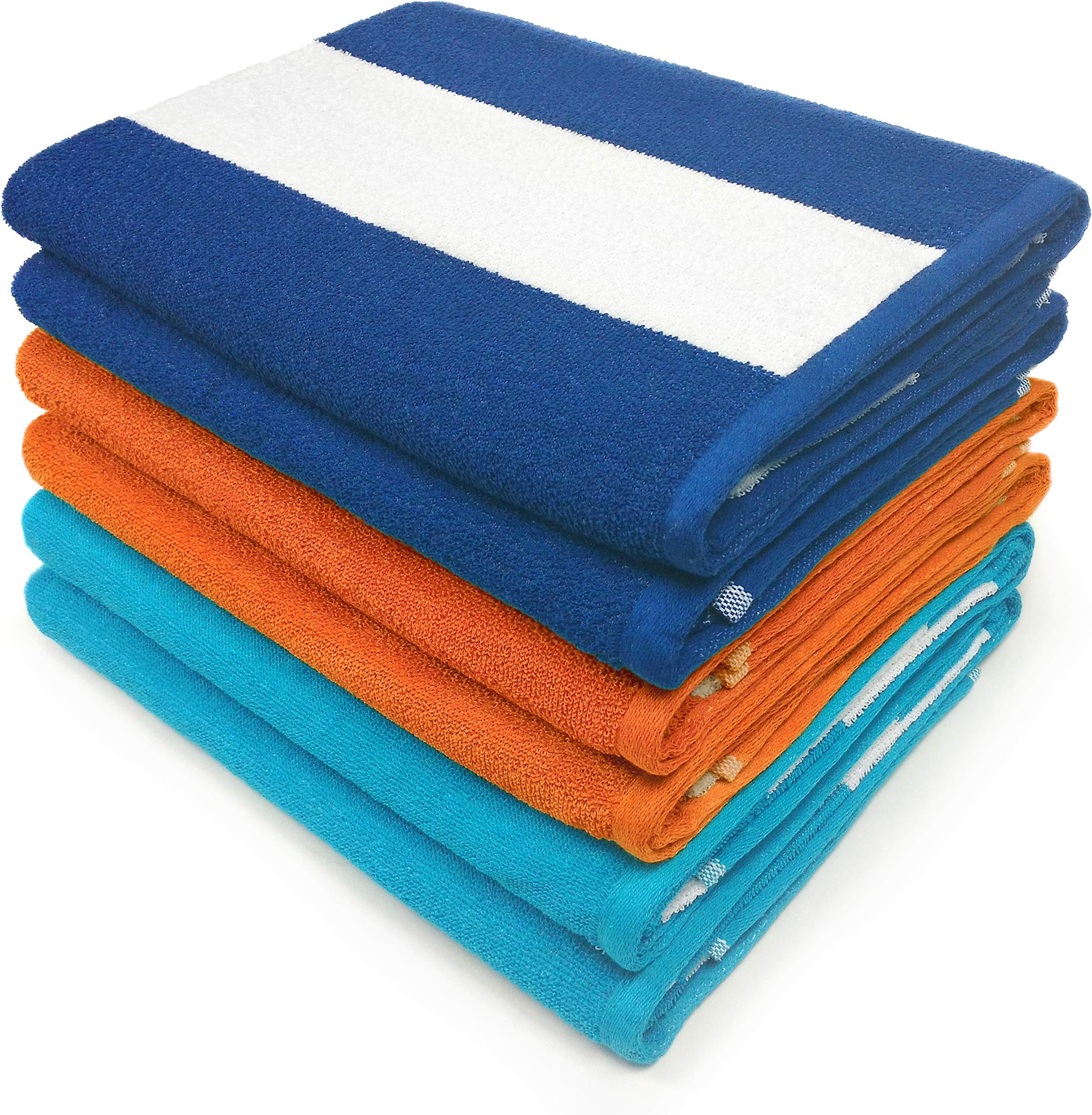Kaufman - Cabana Terry Loop Beach and Pool Towel 6-Pack BOT - 30in x 60in