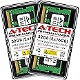 A-Tech 32GB Kit (2x16GB) DDR4 2666MHz PC4-21300 ECC SODIMM 2Rx8 Dual Rank 1.2V 260-Pin RAM Memory Upgrade Modules for Microserver, Workstation, and Networking Platforms