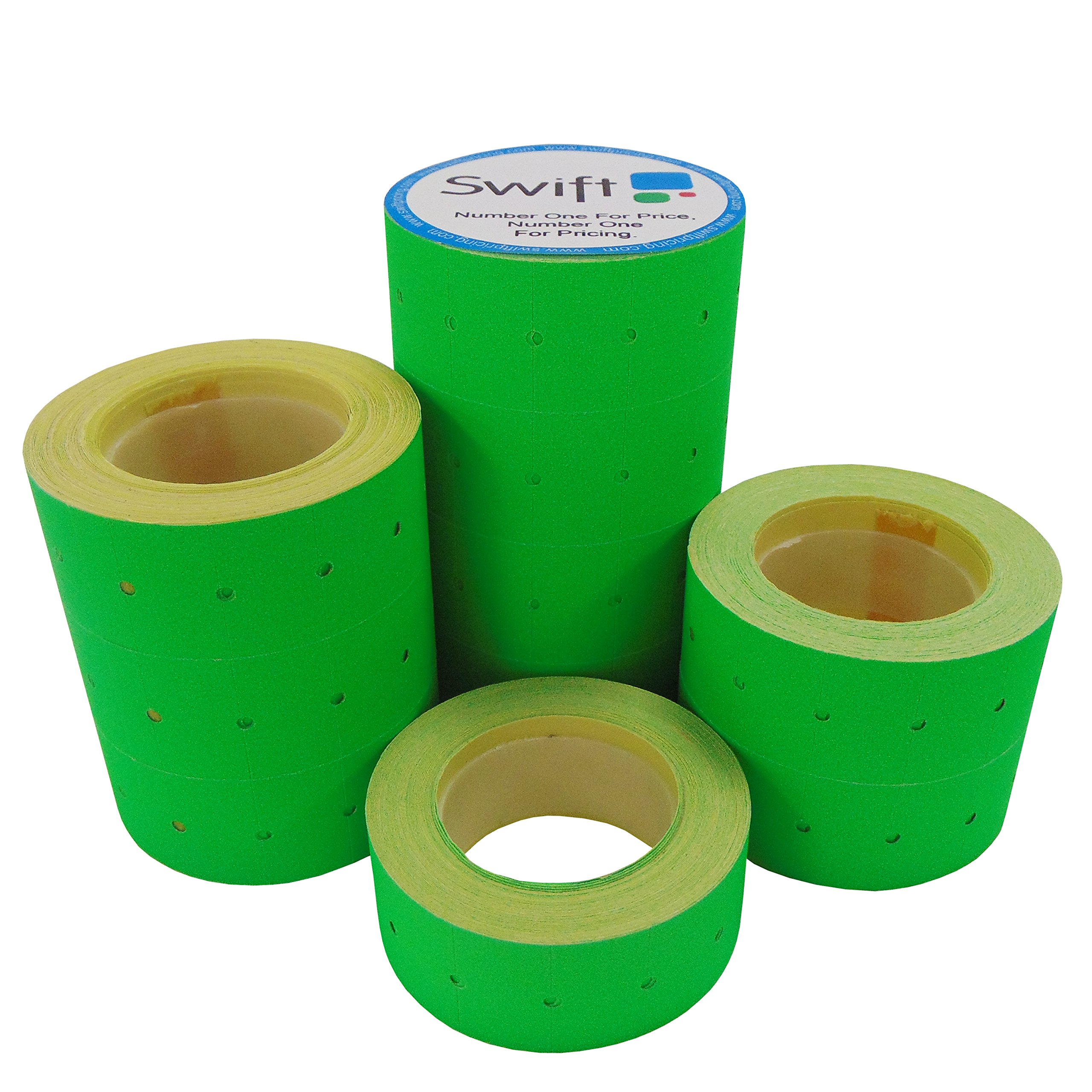 Swift 22 x 12 mm Price Gun Labels CT1 Green 10 Rolls 5,000 Stickers Pricemarking Tags Fits Many Pricing Labellers