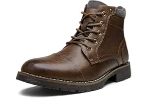 Vostey Men's Motorcycle Boots Combat Casual Dress Boot for Men