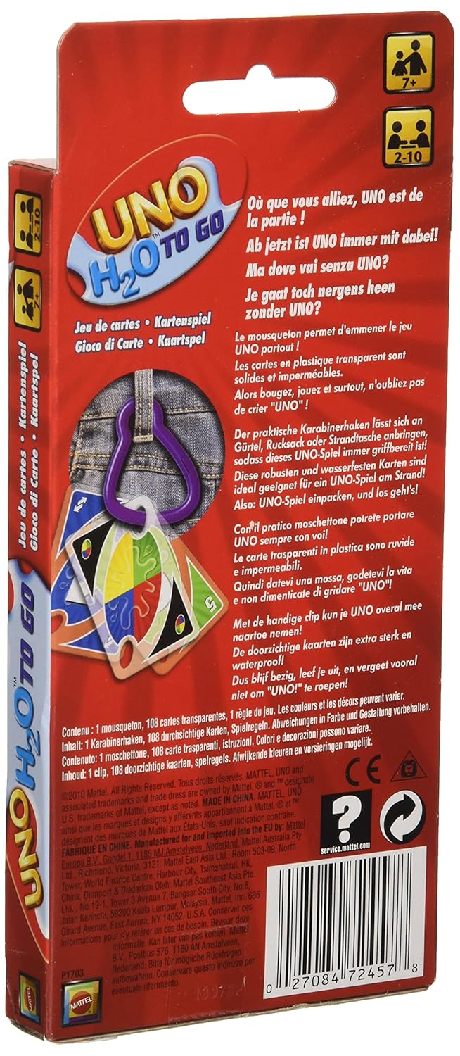 Uno H2o To Go Card Game Mattel Games P1703 Toys Games Games Onsource Co