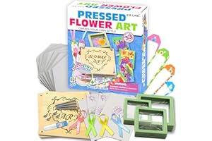 FUN KIDZ Creative Flower Press Kit for Kids, FunKidz 9 Layers Wooden Pressed Flowers Plants Art with Frames DIY Set Make Bookmarks Decorate Cards Craft Gift for Girls Boys