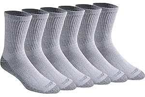 Dickies Men's Dri-tech Moisture Control Mid-crew Comfort Length Socks, Available in M-xl (6, 12 Pairs)