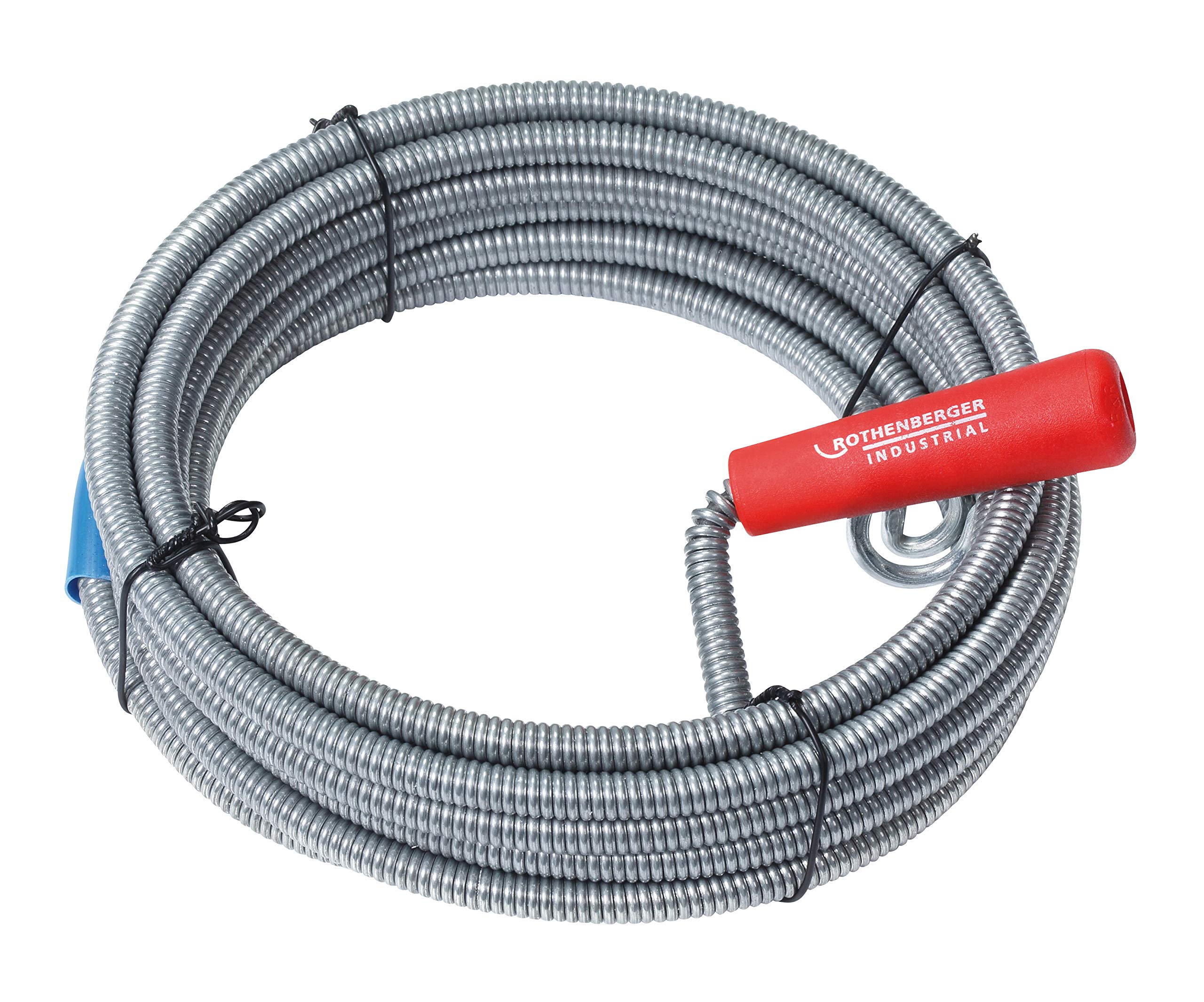 ROTHENBERGER Industrial Drain Cleaner Spiral with Head of Holding Devices 5 m, Gray