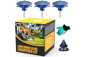 Lawn Mower Blade Sharpener Drill Attachment Kit Includes Free Blade Balancer Gloves for Power and Hand Drill Mower Lawnmower 