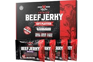 BONJOIE Jerky Gift for Men - Beef Jerky Gift Baskets for Men - Make the Perfect Christmas Holiday Healthy Food Gifts For Dad, Husband, Father, Grandpa, Boyfriend or Brother - Beef Jerky Variety Pack