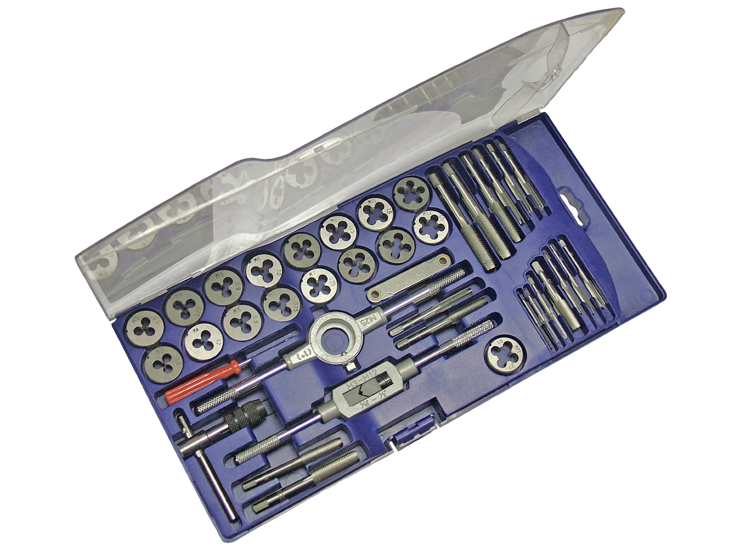 Faithfull FAITAPDSET39 Metric Tap and Die Set Carbon Steel (39 Pieces)