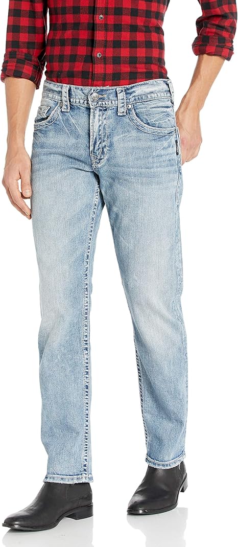 men's relaxed fit tapered leg jeans