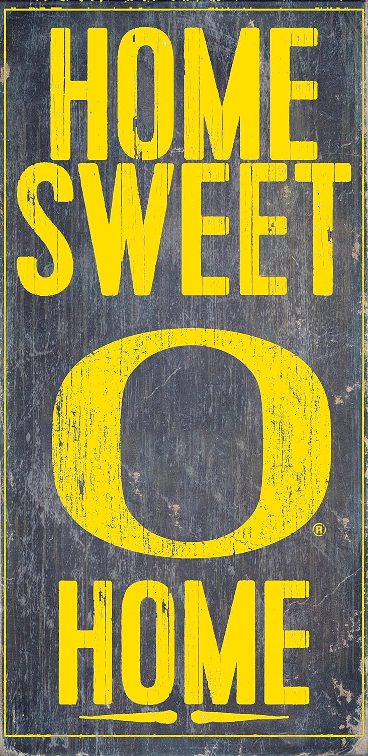 Oregon Ducks Wood Sign Home Sweet Home 6x12