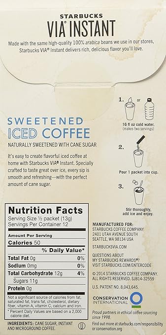 starbucks nutrition