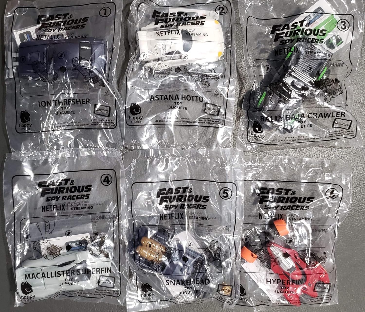 fast and furious toys mcdonalds