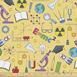 Ambesonne Science Party Fabric by The