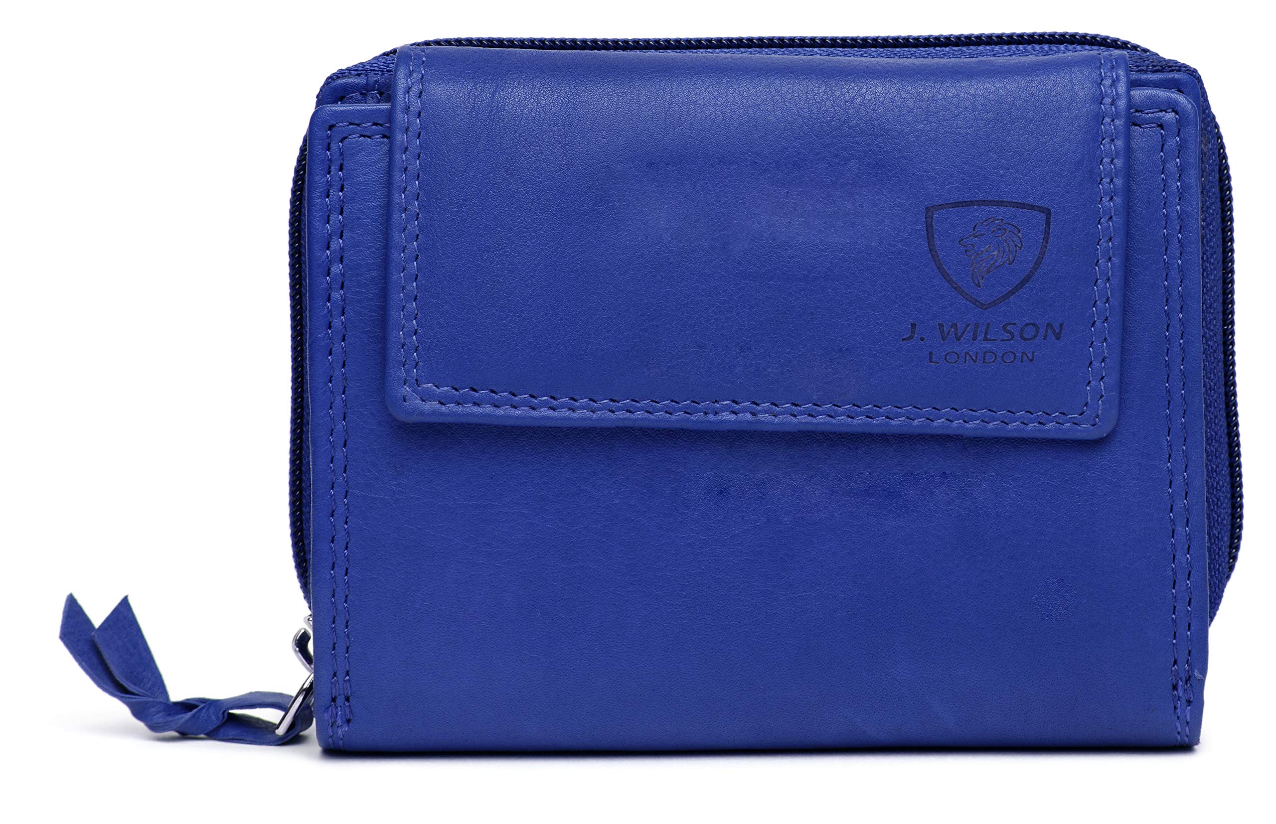 Ladies RFID Safe Designer Soft Leather Purse Card Women Clutch Wallet with Zip Pocket Gift Boxed