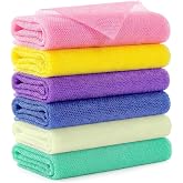 GLOBECARRY 6‑Pack African Net Sponge Authentic, Exfoliating Shower Scrubber | Quick‑dry loofah bath washcloth, gentle exfoliating for body &amp; back, great for daily shower and travel