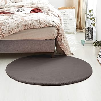 Kurzfell-Teppich Kunstfell Hasenfell Imitat | Wohnzimmer Schlafzimmer Kinderzimmer | Als Faux Bett-Vorleger oder Matte für St