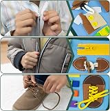 BONNYCO Busy Board for Toddlers Felt Montessori Sensory Board 8 Activities view 7