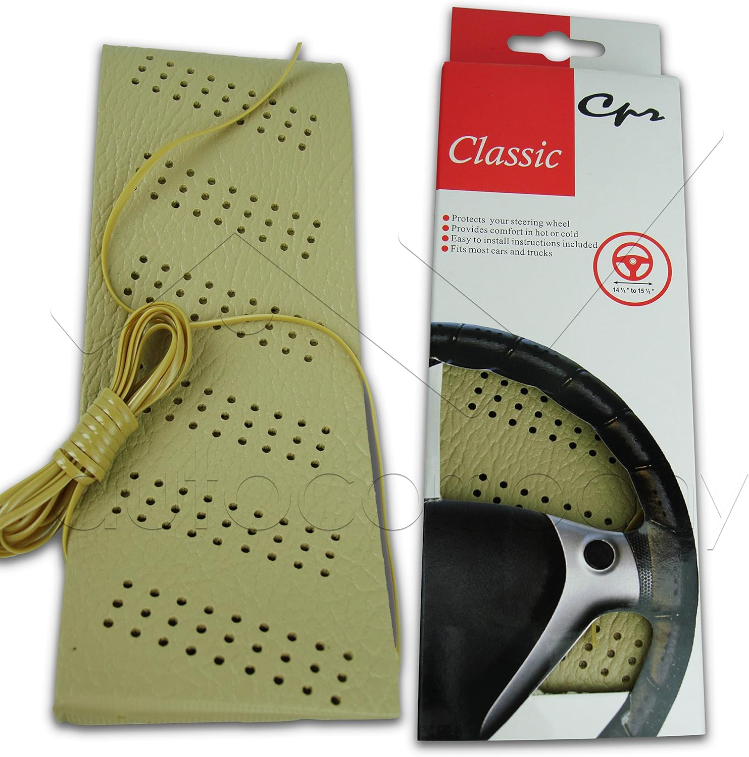 Classic Grip Synthetic Leather DIY Wrap Steering Wheel