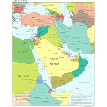 Middle East Map With Capitals Southwest Asia. | Library Of Congress