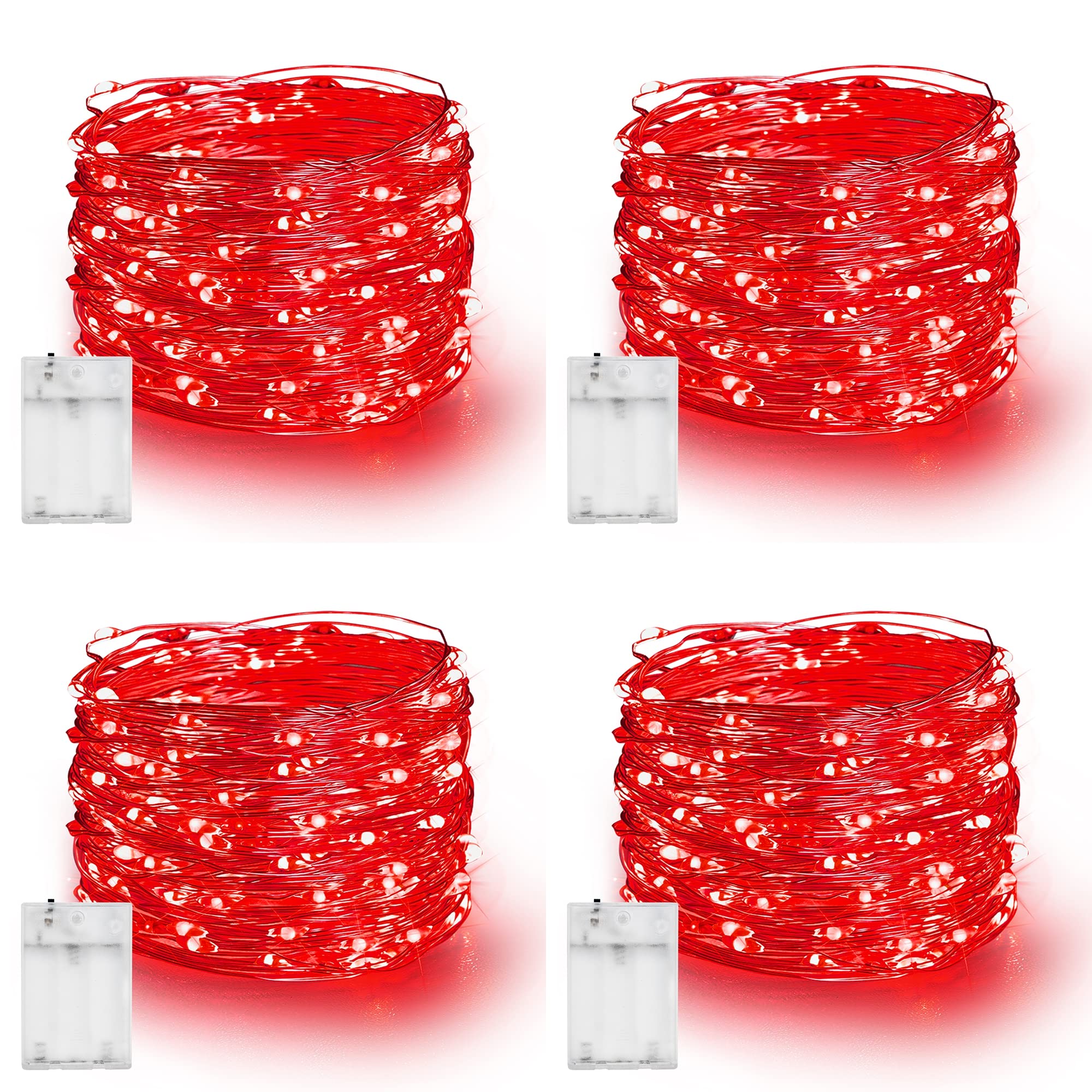 Dazzle Bright Fairy Lights Battery Operated, 4 Pack