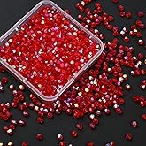 1000pcs 4 mm Bicone Crystal Beads Faceted Crystal Glass Beads Bulk for Jewelry Making DIY Necklace Bracelet Earring (Light Siam AB Color)