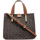 Calvin Klein Women's Audrey Mini Crossbody Handbag | Monogram PVC, Removable Crossbody Strap, 1 Interior Zip Pocket, 2 Interior Slip Pockets, Travel
